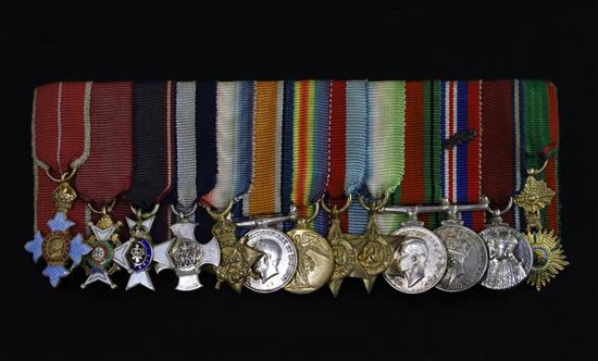 An important group of medals to Admiral Sir Geoffrey Alan Brooke Hawkins KBE, CB, MVO, DSC, with Lady Hawkins DCVO